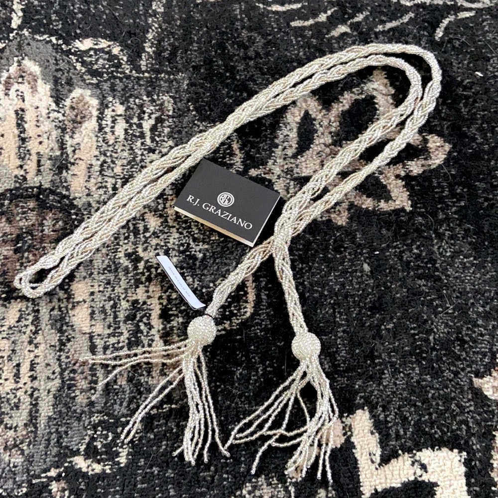 NEW! R.J. Graziano Beaded Tassel Necklace.